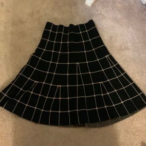 Black and Brown Skater Skirt